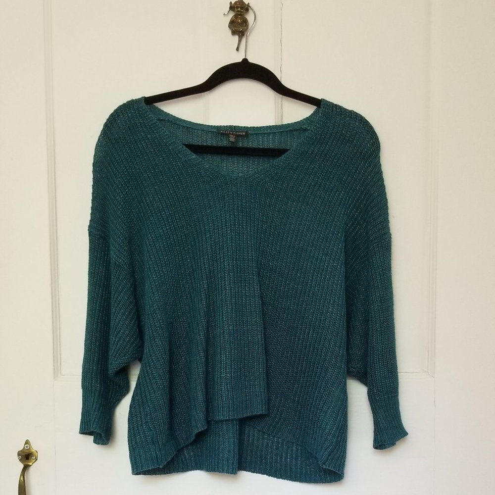 Eileen Fisher Organic Linen Raglan Sleeve Top